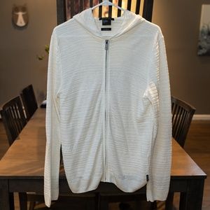 Armani Exchange Off White Linen Sweatshirt Large